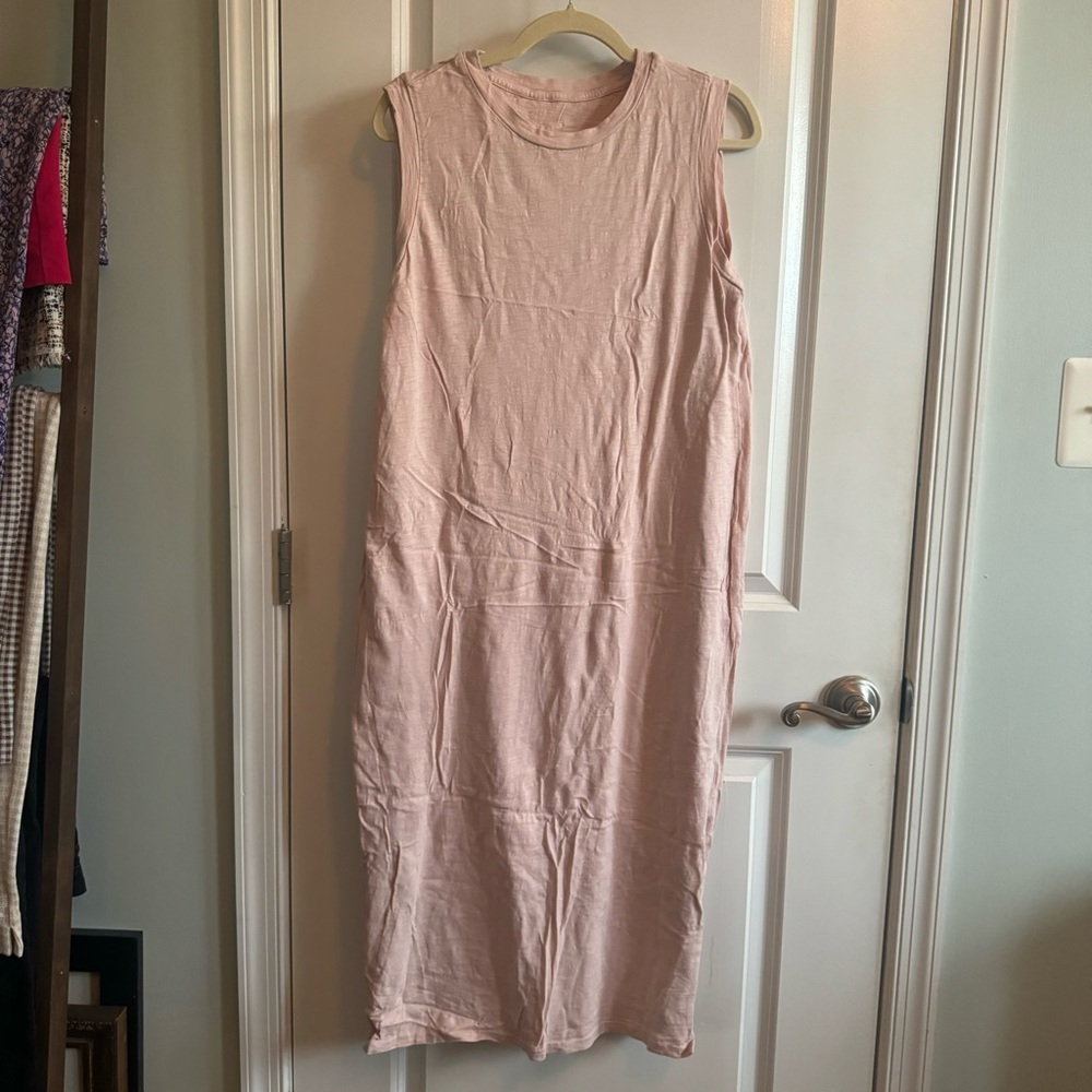 Universal Thread | Blush Pink Sleeveless Cotton Casual Midi Dress Size L